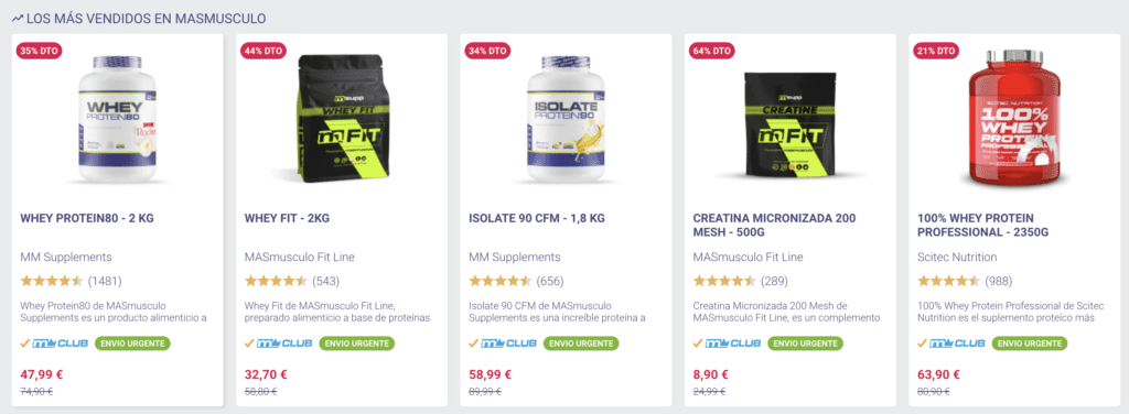 Venta en marketplaces para comercio electrónico de Nutrición