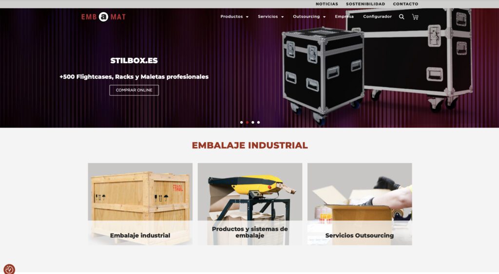 Optimización Web, UX/UI y CRO para ecommerce de embalajes industriales