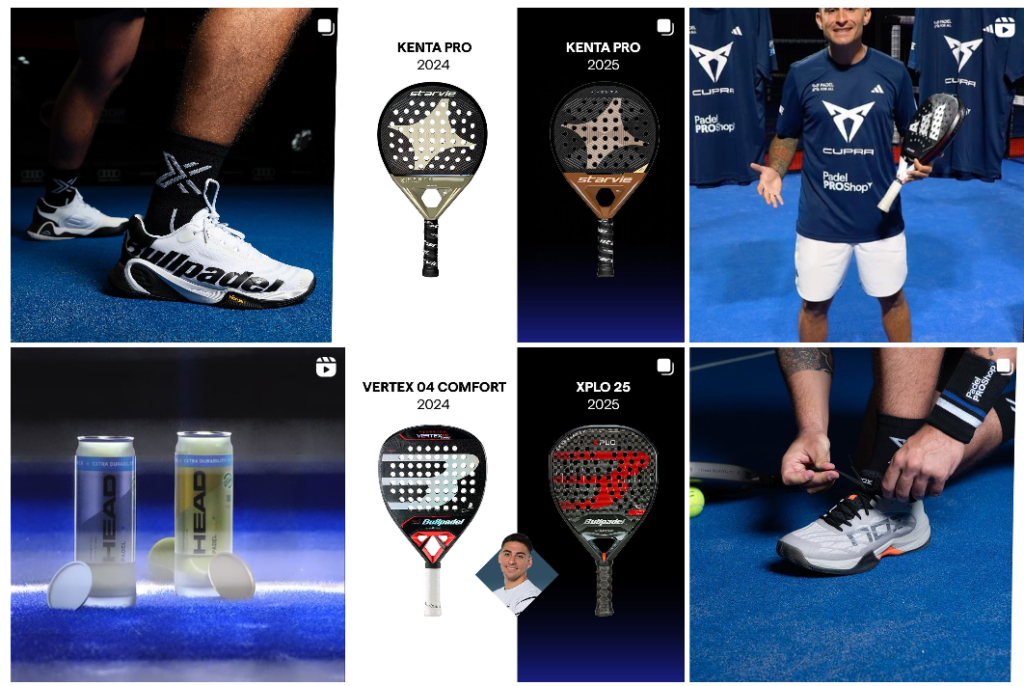 Gestion de redes sociales para ecommerce de padel en Eximia Studio