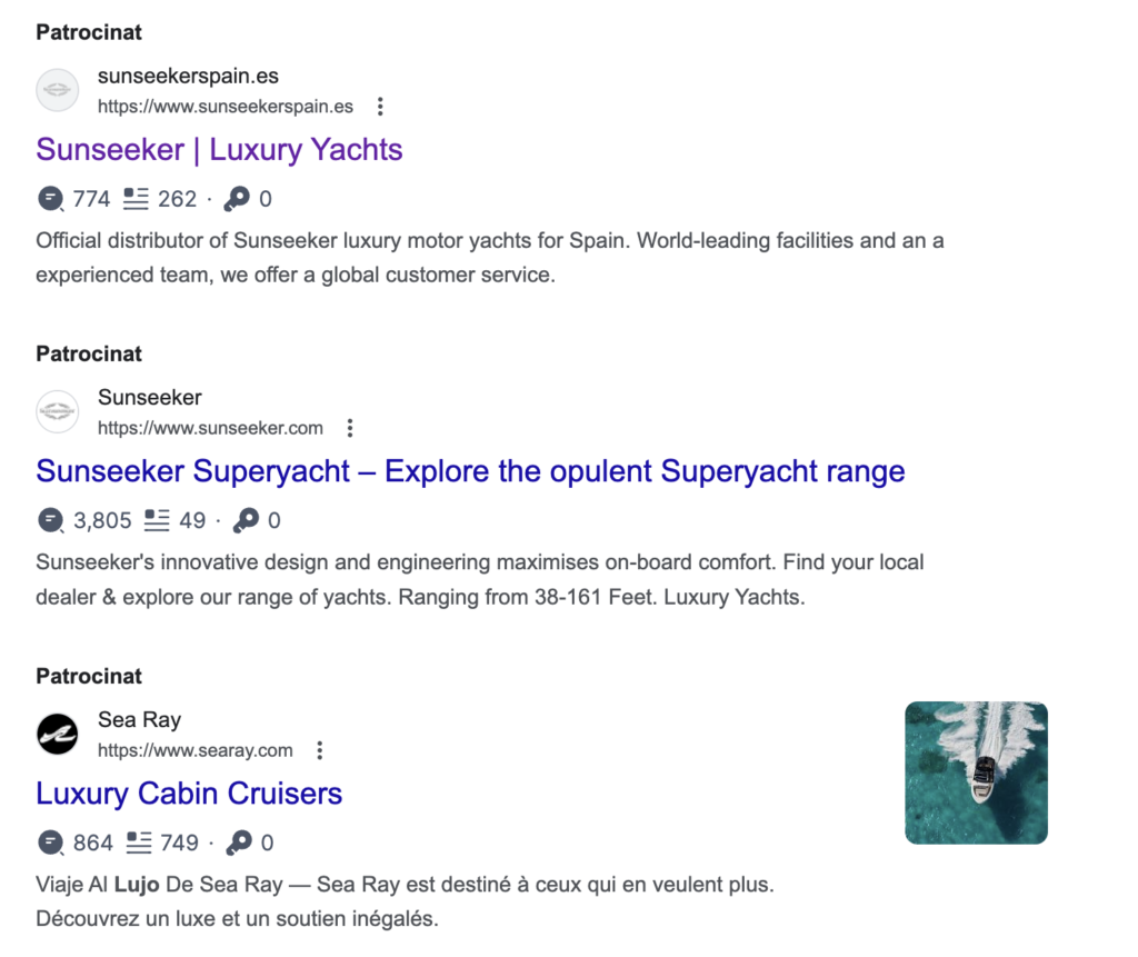 Google Ads para Ecommerce de Yates y Embarcaciones de Lujo