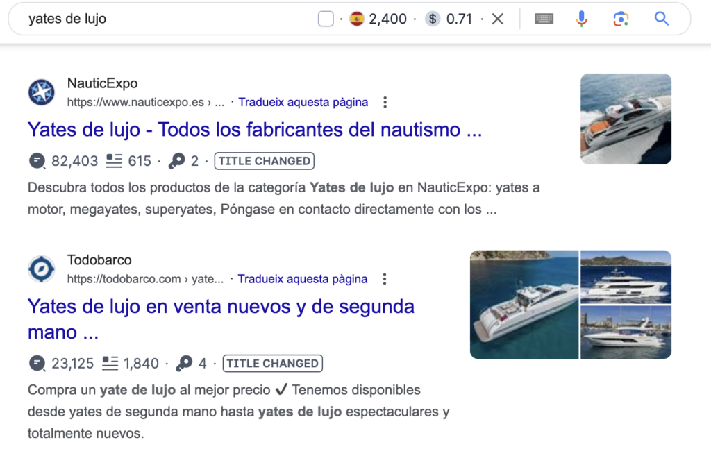 Posicionamiento Web SEO para Ecommerce de Yates y Embarcaciones de Lujo