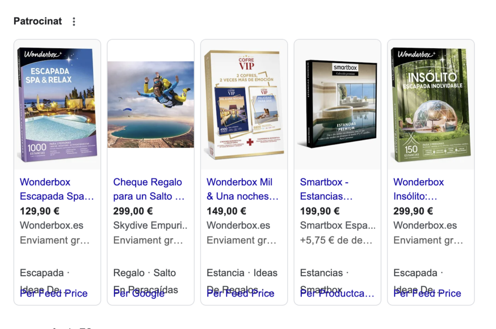 Google Ads para ecommerce de experiencias de lujo