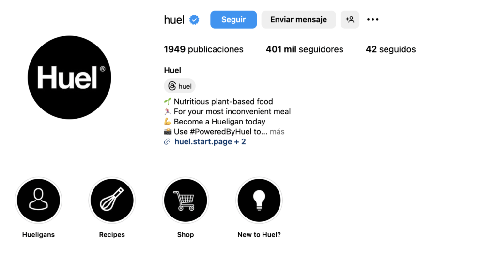 Gestión de redes sociales para negocio electrónico de Nutrición