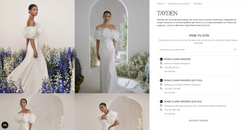 Optimización Web, UX/UI y CRO para ecommerce de vestidos de boda