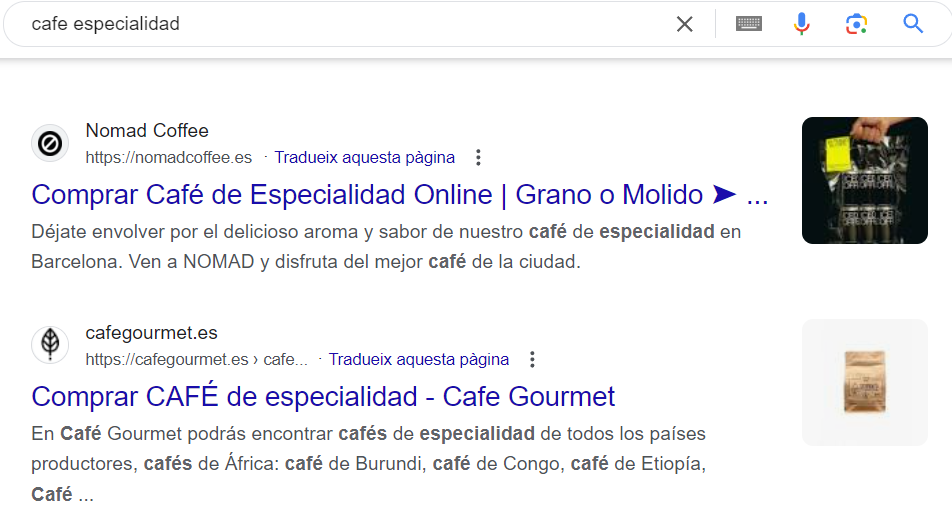 Posicionamiento web SEO para ecommerce de café de especialidad