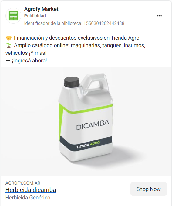 Social Ads para ecommerce de suministros agrícolas