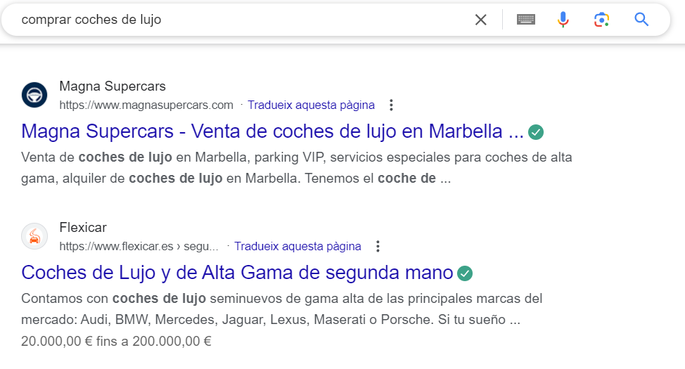 Posicionamiento web SEO para ecommerce de coches clásicos de lujo restaurados