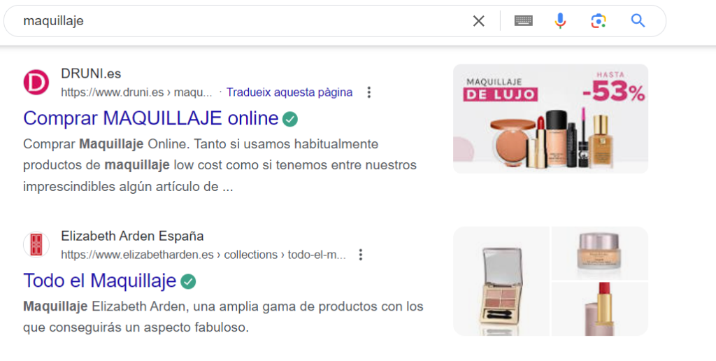 Posicionamiento web SEO para ecommerce de maquillaje