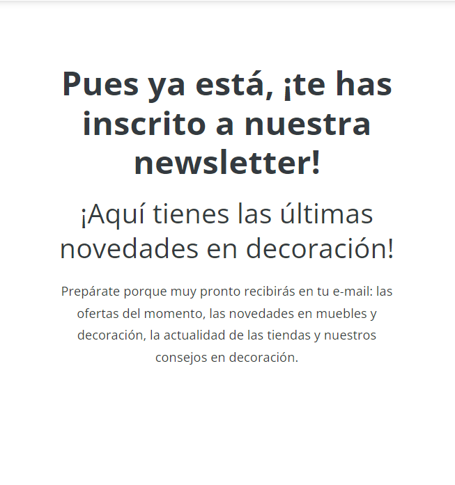 Email Marketing para ecommerce de decoración