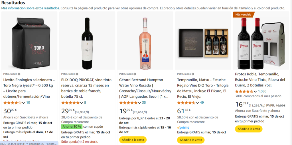 Venta en marketplaces para ecommerce de vinos y licores