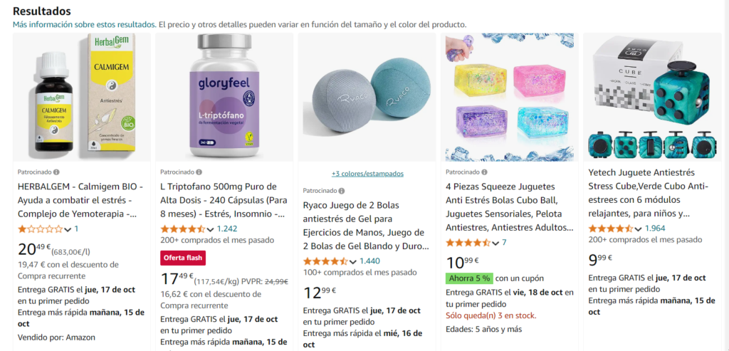 Venta en marketplaces para ecommerce de productos anti-estrés