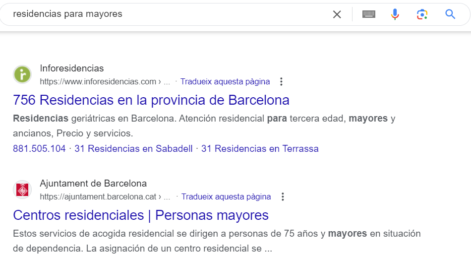 Posicionamiento Web SEO para Residencias de Ancianos