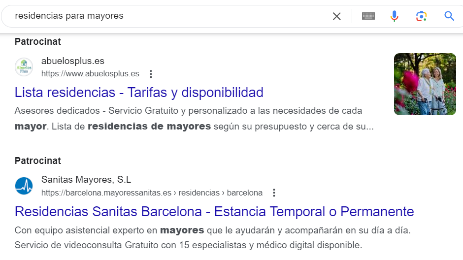 Google Ads para Residencias de Ancianos