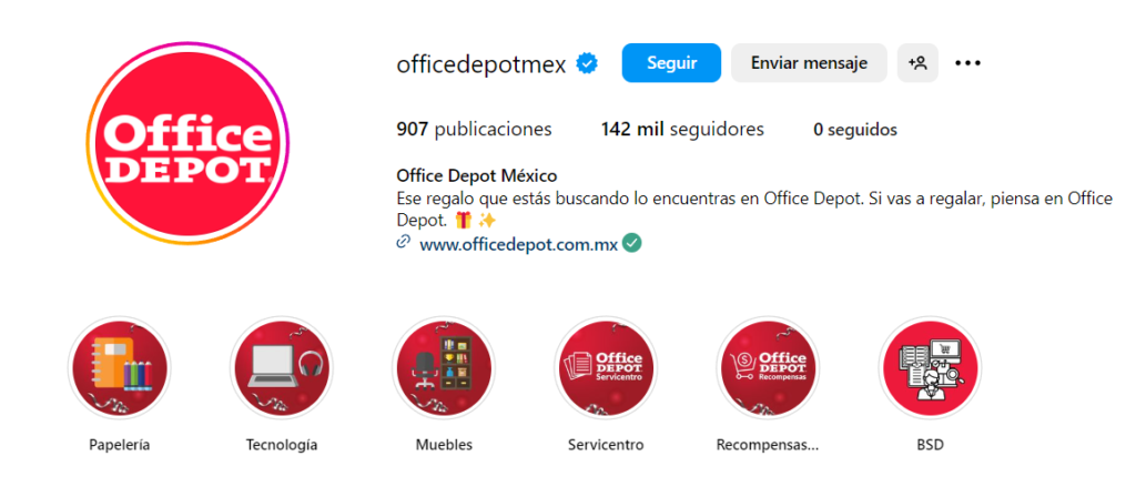 Gestión de redes sociales para ecommerce de mobiliario para oficinas