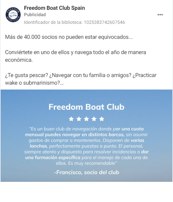 Social Ads para ecommerce de lanchas neumáticas