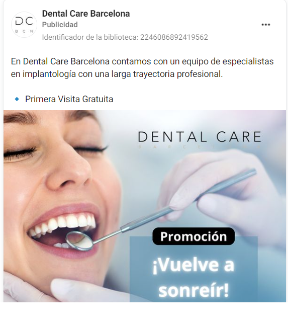 Social Ads para ecommerce de equipos médicos para clínicas dentales