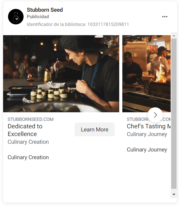 Social Ads para ecommerce de experiencias gastronómicas de lujo