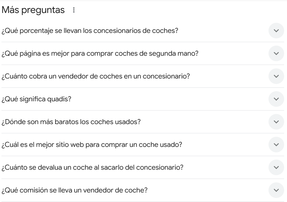 Preguntas relacionadas con los concesionarios de coches y motos