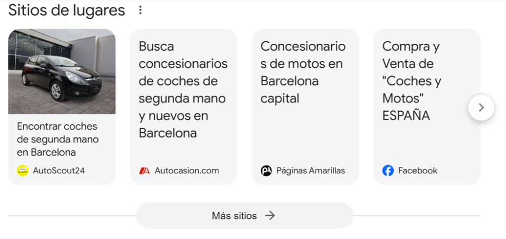 Google ADS de concesionarios de coches y motos