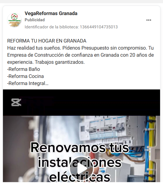 Social Ads de empresas para Reformas