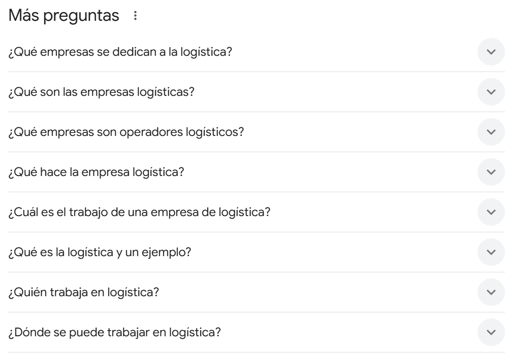 Preguntas relacionadas con empresas de Logistica