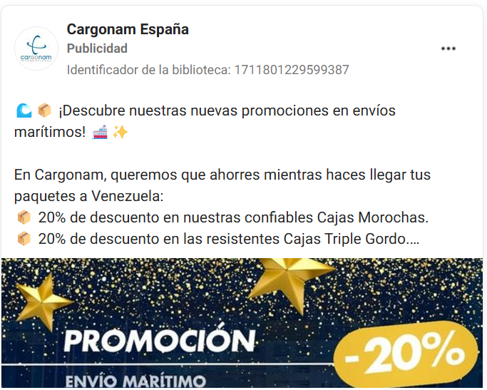 Social Ads de empresas de Logistica