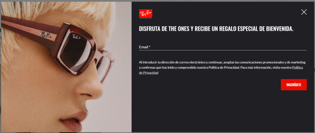 Email Marketing para ecommerce de gafas de sol