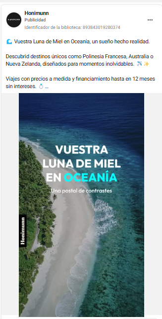 Social Ads de Viajes organizados