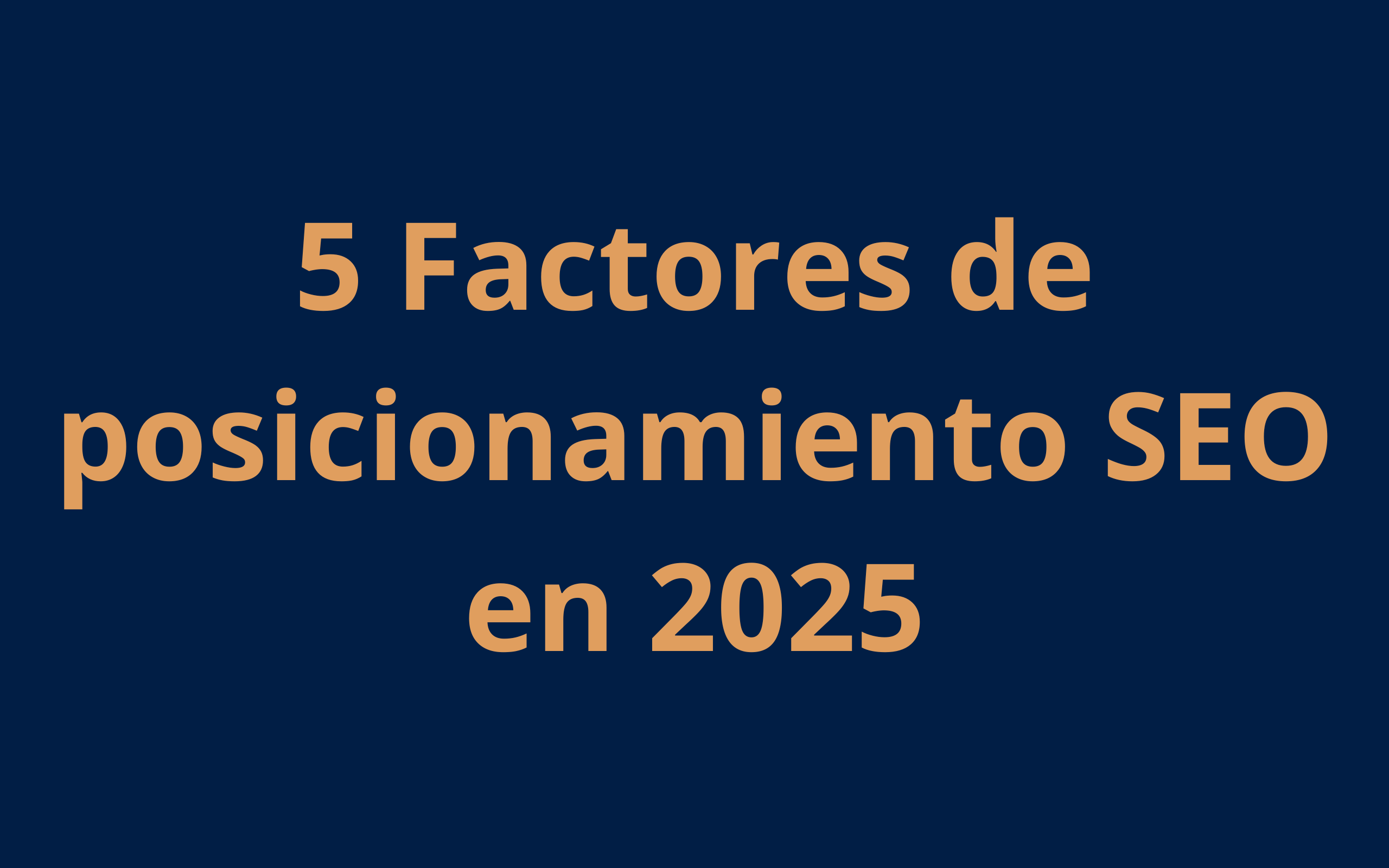 factores de posicionamiento para tu web con SEO