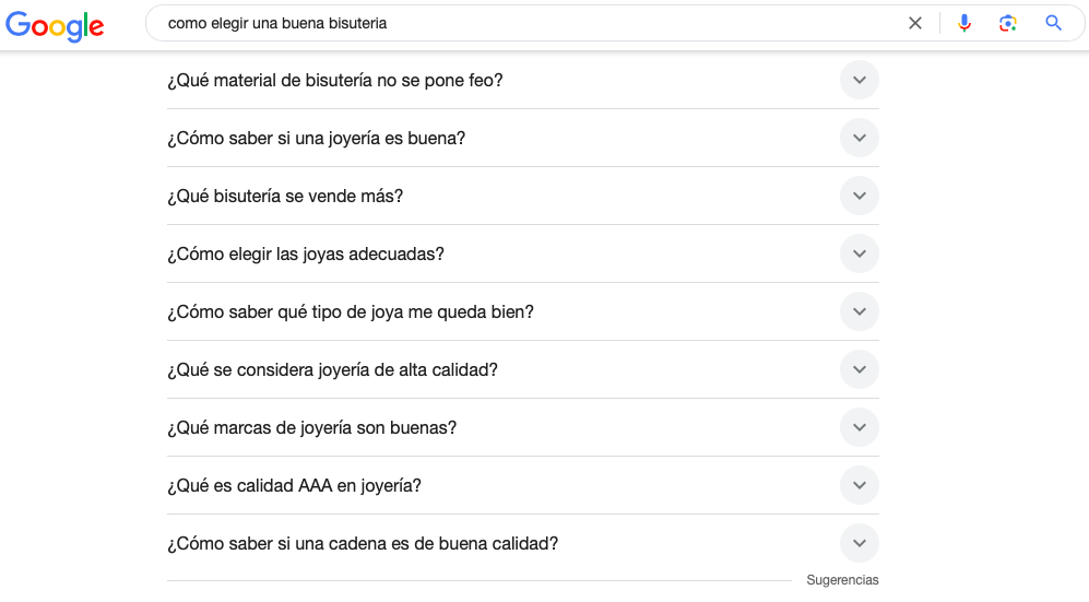 Marketing de contenidos para ecommerce de bisutería