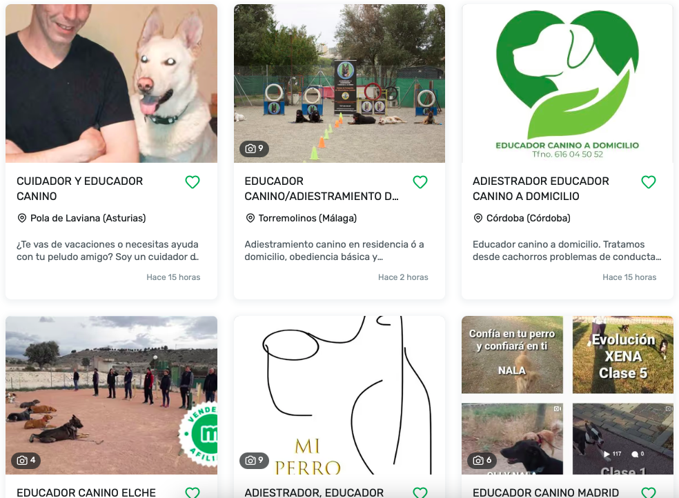 Agregadores de Negocio para escuelas caninas