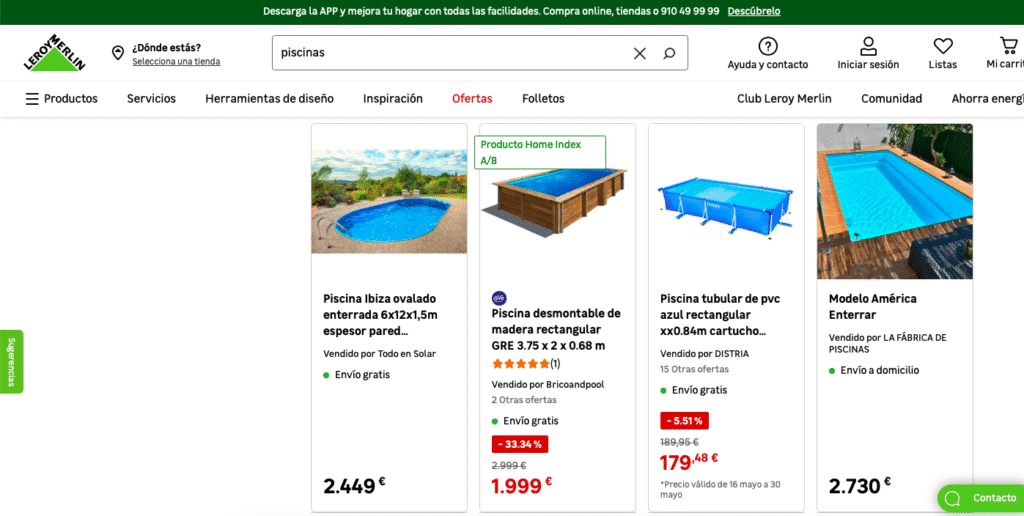 Venta en marketplaces para ecommerce de piscinas