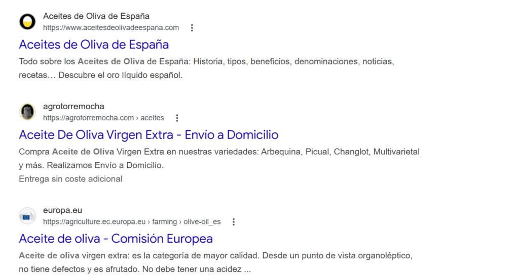 Posicionamiento web SEO para ecommerce de aceite de oliva virgen