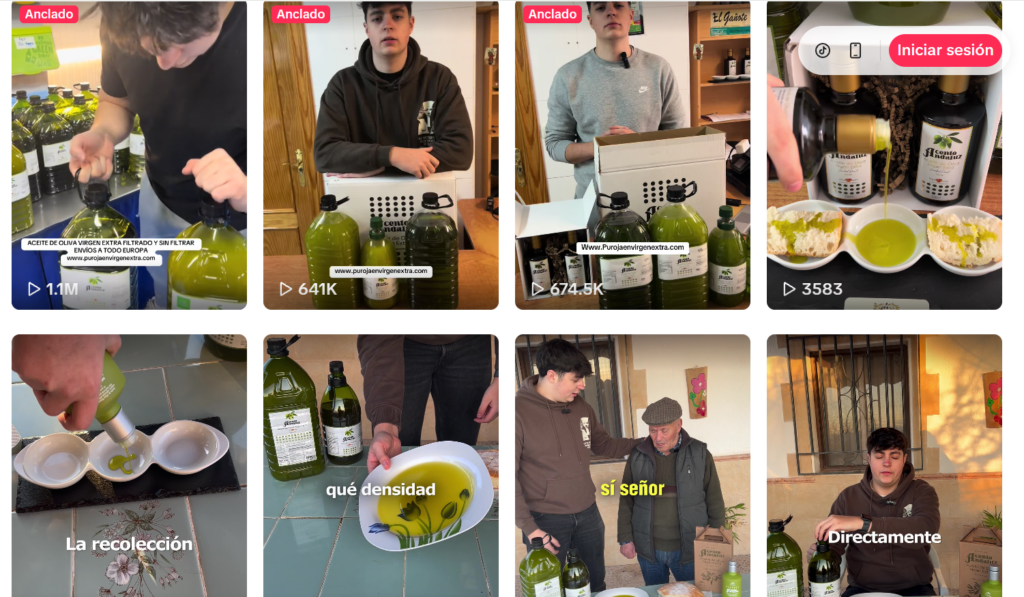 Viralizar contenido en redes sociales para ecommerce de aceite de oliva virgen
