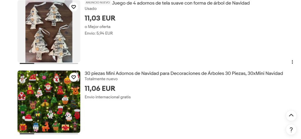 Empresas Navidad, ejemplo eBay